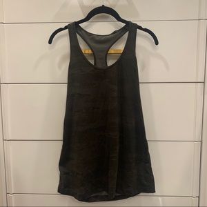 Lululemon Camo Racerback Tank, Green Sz 8